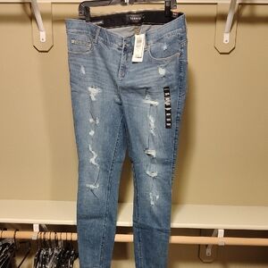 torrid Distressed Light Blue Skinny Jeans